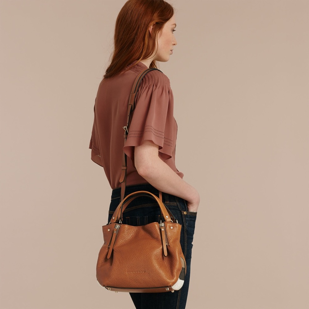 ❌SOLD❌BURBERRY brown leather bucket xbody satchel - Picture 1 of 8